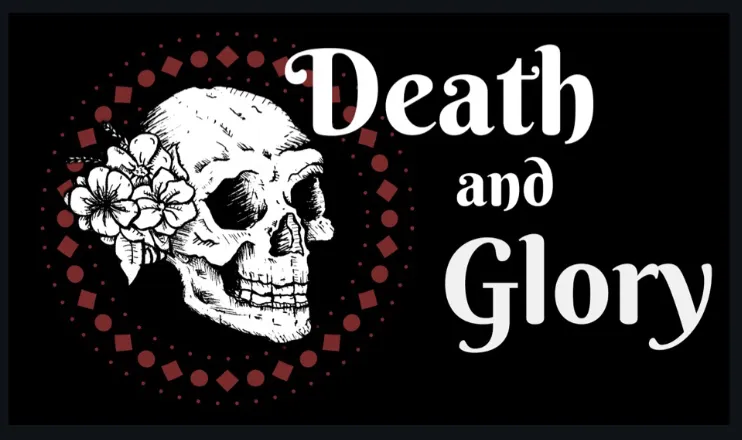 The logo for Death and Glory skate shop.